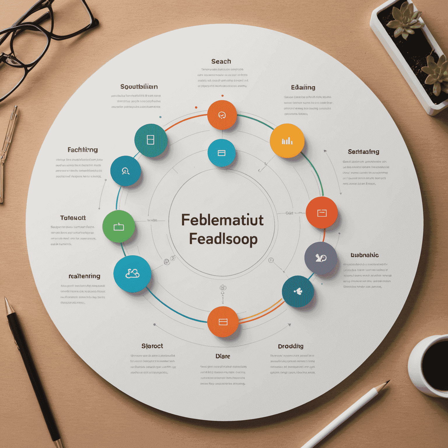 A visual representation of Slowmatic's feedback loop: user input, analysis, design iteration, and implementation, all centered around a trust-building interface